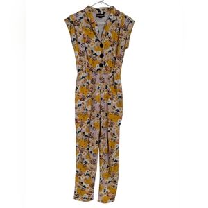 Nooworks Floral Yellow Jumpsuit XS